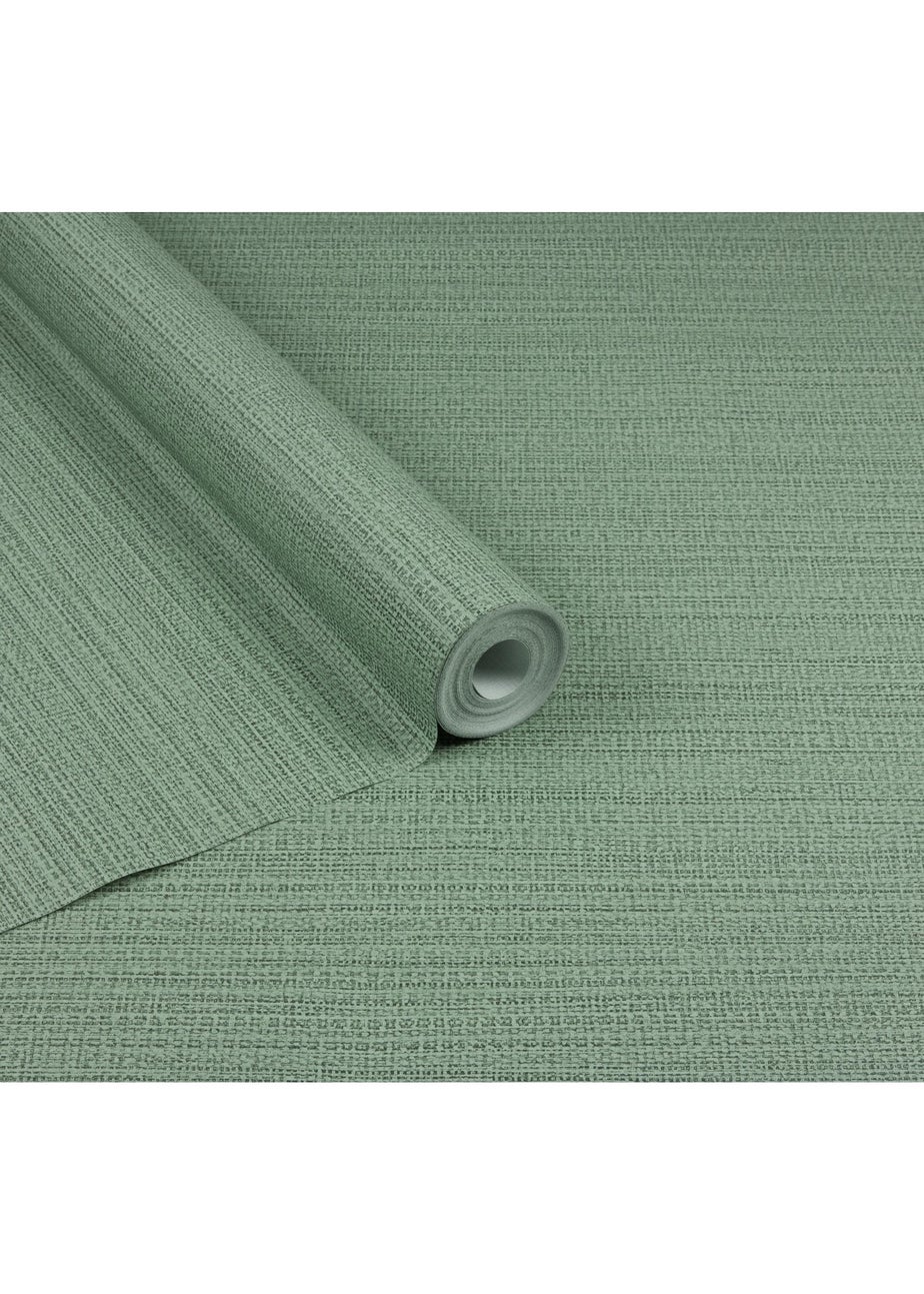 Arthouse Raffia Texture Green Wallpaper