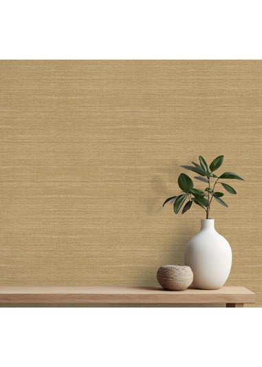 Arthouse Raffia Texture Rust Wallpaper