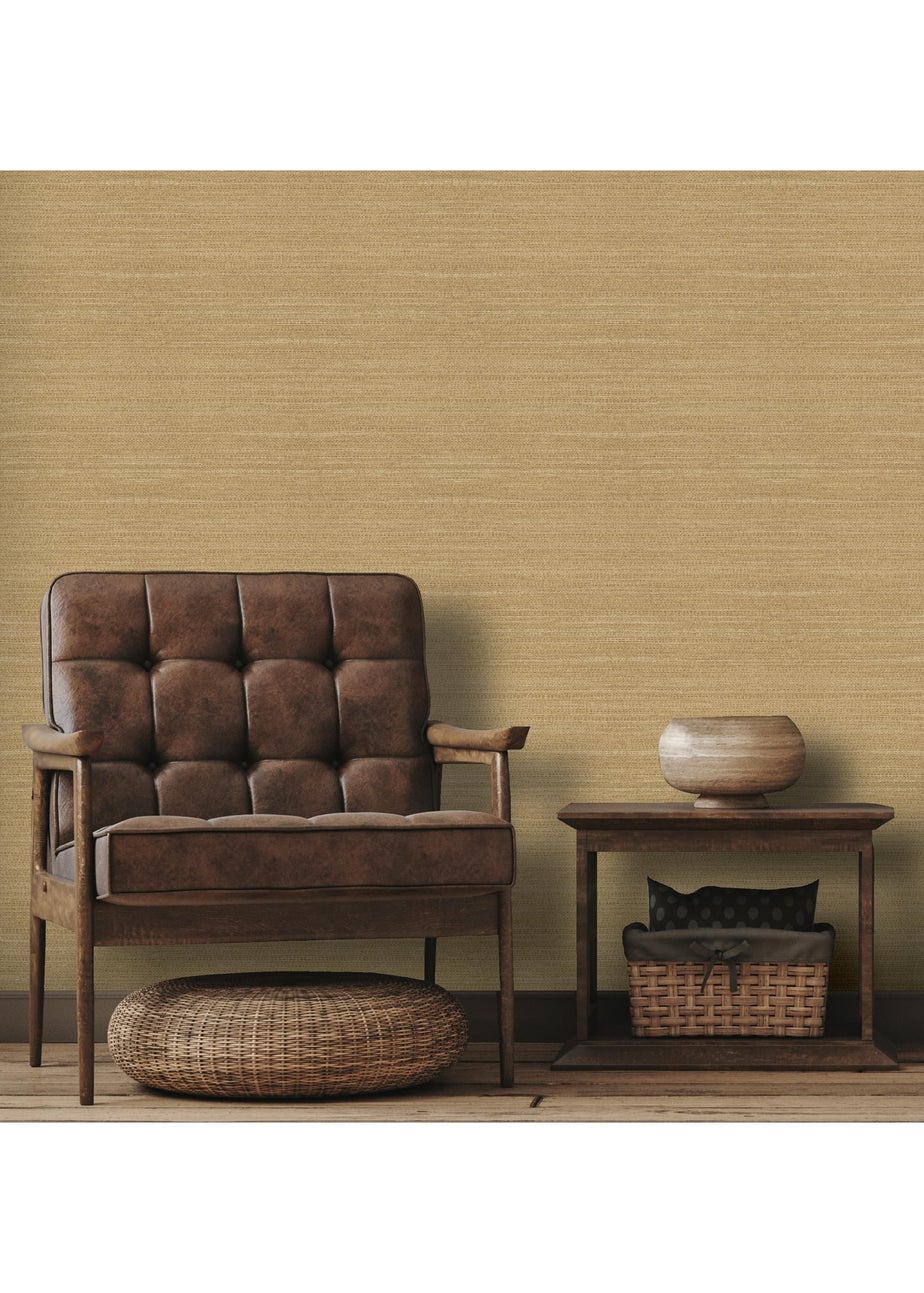 Arthouse Raffia Texture Rust Wallpaper