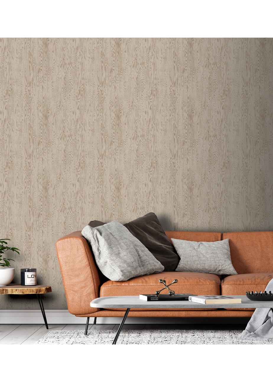 Arthouse Wood Grain Neutral Wallpaper