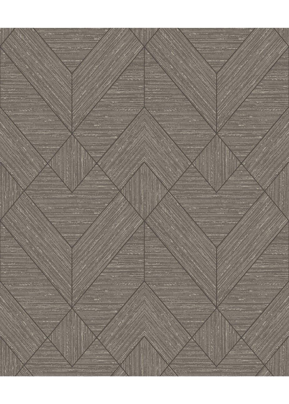 Arthouse Wood Grain Geo Charcoal / Gold Wallpaper