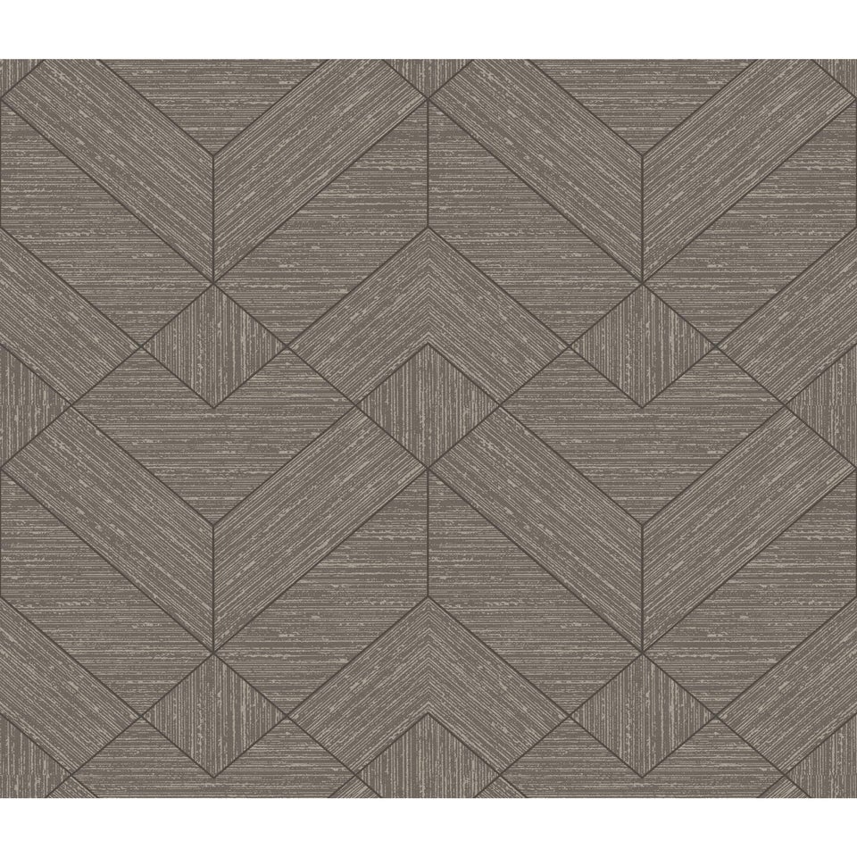 Arthouse Wood Grain Geo Charcoal / Gold Wallpaper