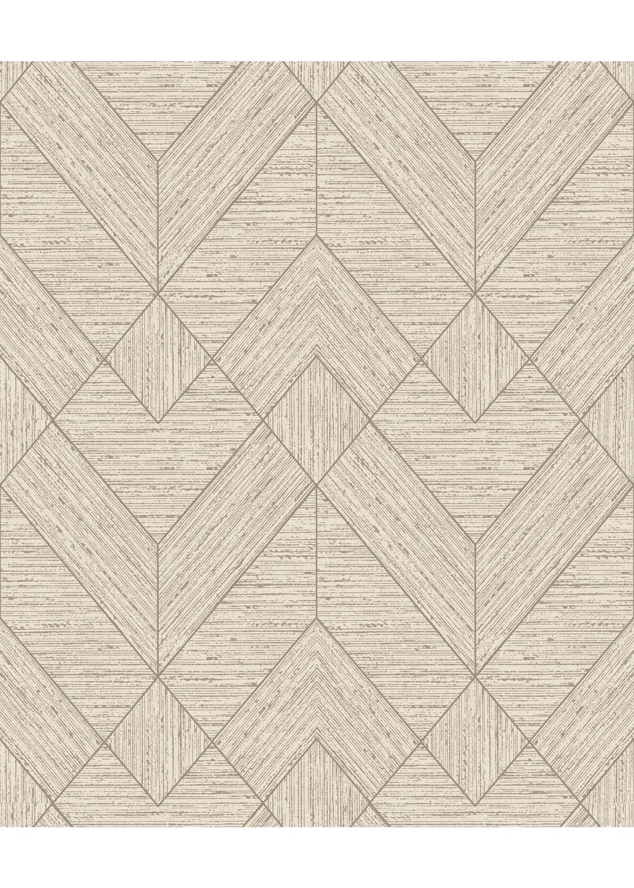 Arthouse Wood Grain Geo Neutral / Gold Wallpaper
