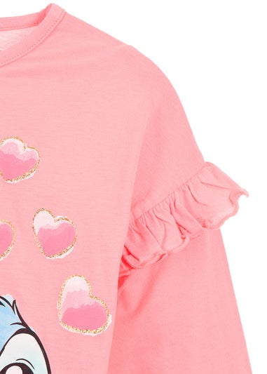 Disney Stitch Frills Kids Pink Long Sleeve Top (3-8 Years)