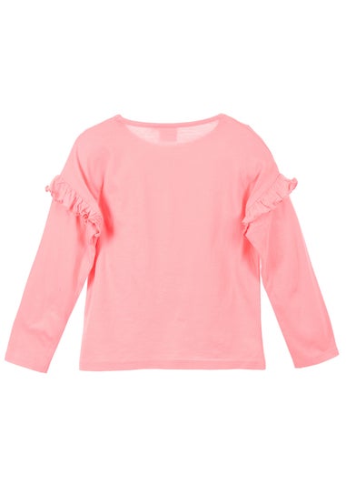 Disney Stitch Frills Kids Pink Long Sleeve Top (3-8 Years)