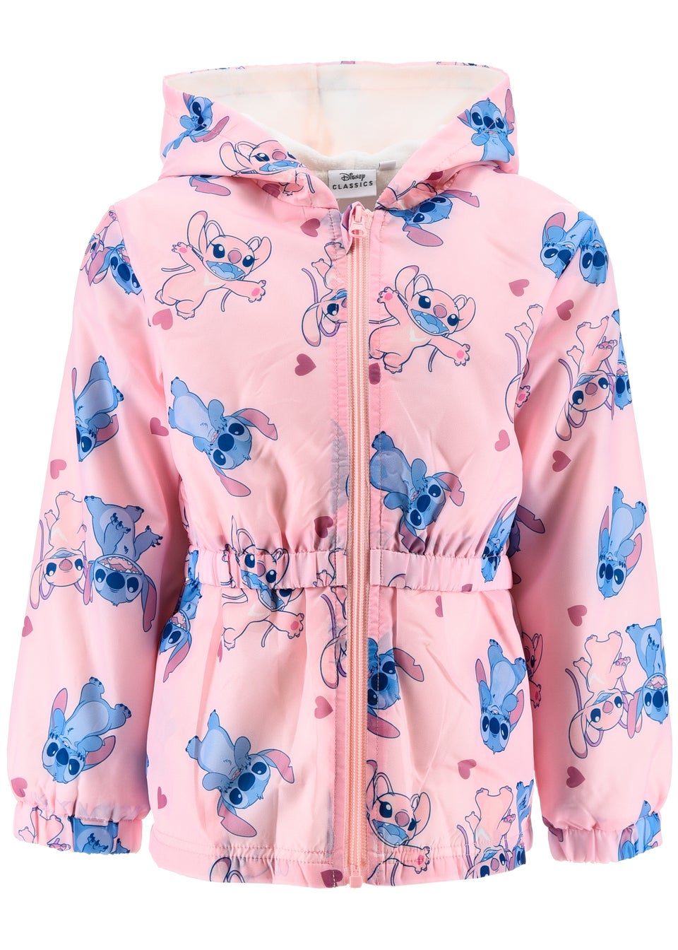 Disney Stitch Pattern Kids Pink Coat (3-8 Years)