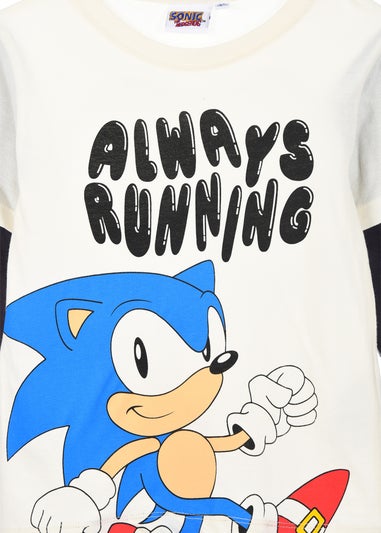 Sonic Always Running Kids Long Sleeve Skater Top (4-12 Years)