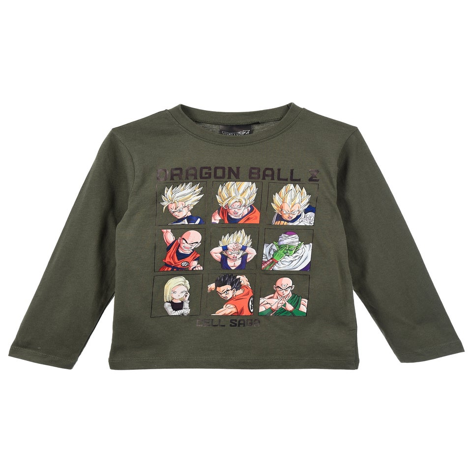 Dragon Ball Z Square Kids Green Long Sleeve Top (4-12 Years)
