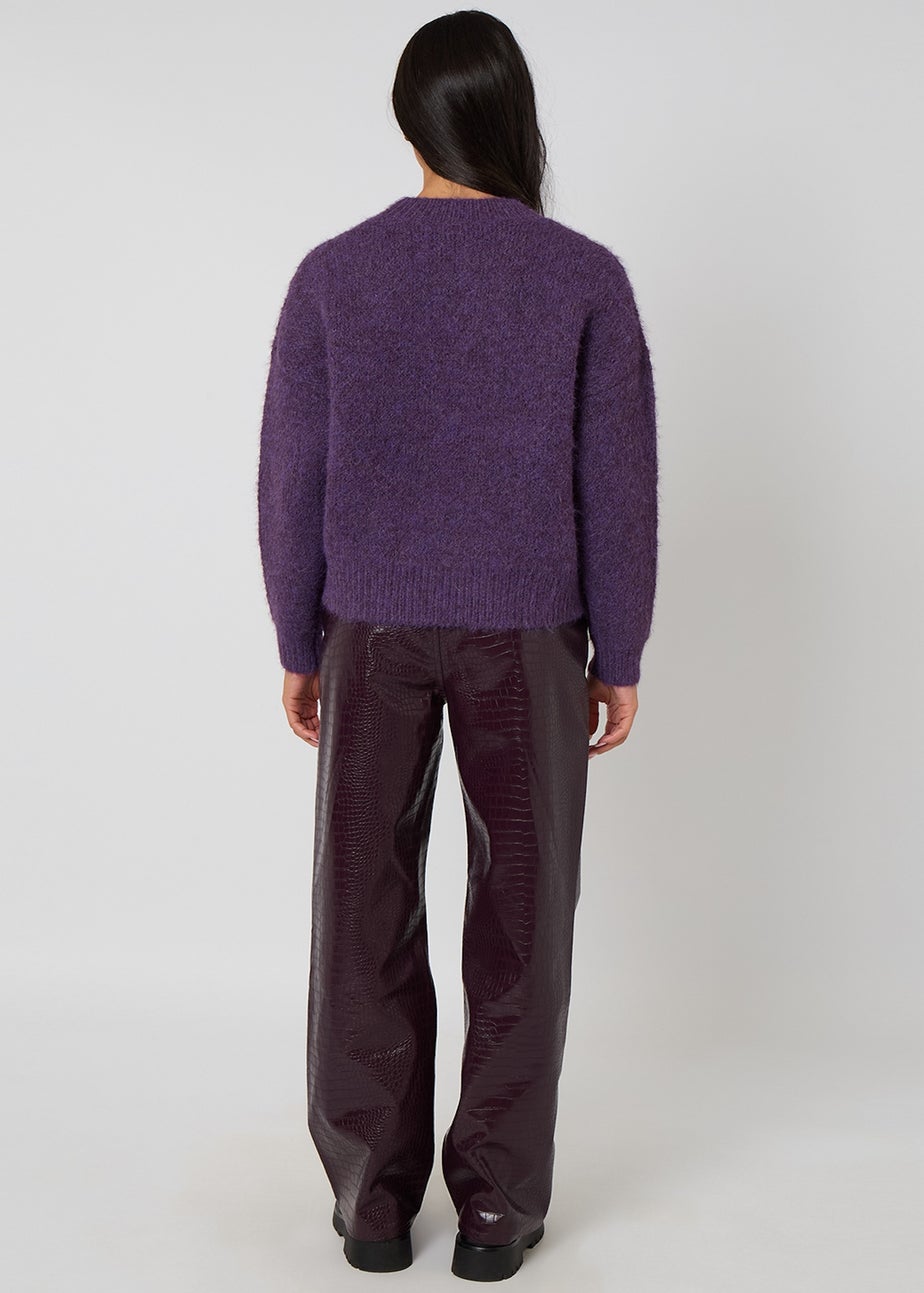 Urban Bliss Plum Wool-Blend Jumper