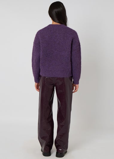 Urban Bliss Plum Wool-Blend Jumper