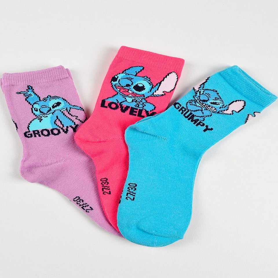 Disney Stitch Poses Kids 6 Pack Of Socks