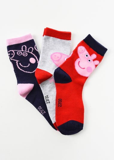 Peppa Pig Faces Kids 6 Pack Of Socks