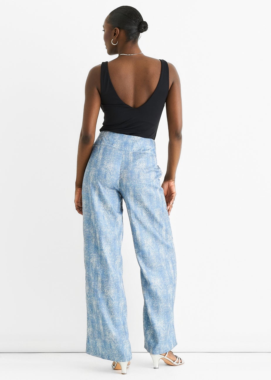 Gini London Blue Buckle Detail Trouser