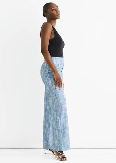 Gini London Blue Buckle Detail Trouser