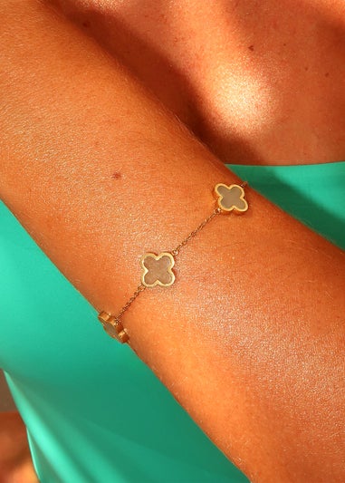 Say It With Yellow Gold Jade Crystal Clover Gift Set