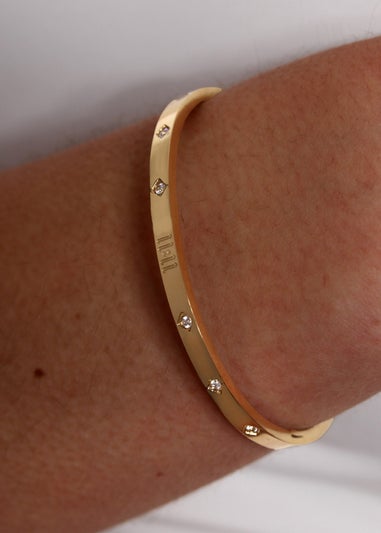 Say It With Yellow Gold 11:11 Bangle
