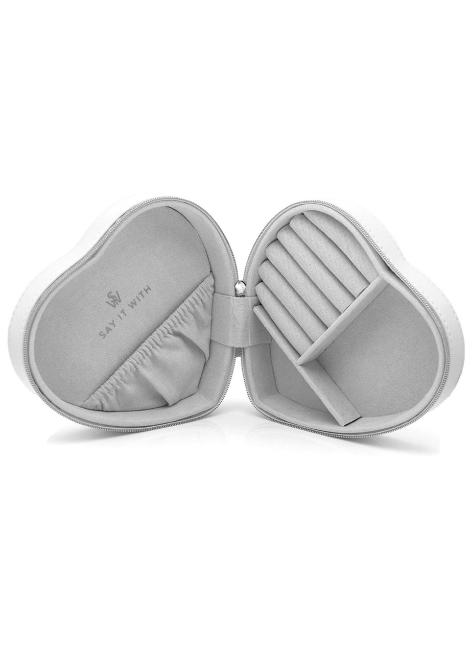 Say It With Grey Heart Jewellery Box
