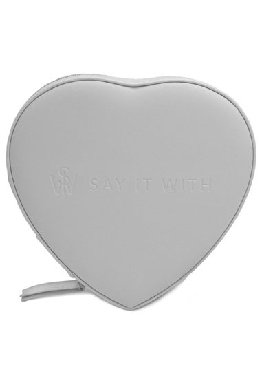 Say It With Grey Heart Jewellery Box