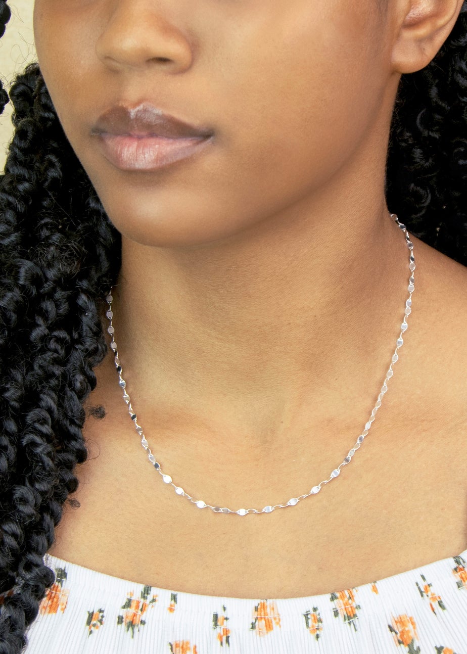 Golden Moments Sterling Silver Flat Mirror Link Chain 46cm/18'