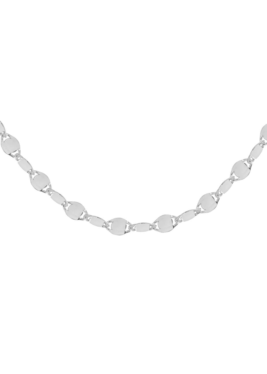 Golden Moments Sterling Silver Flat Mirror Link Chain 46cm/18'