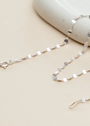 Golden Moments Sterling Silver Flat Mirror Link Chain 46cm/18'