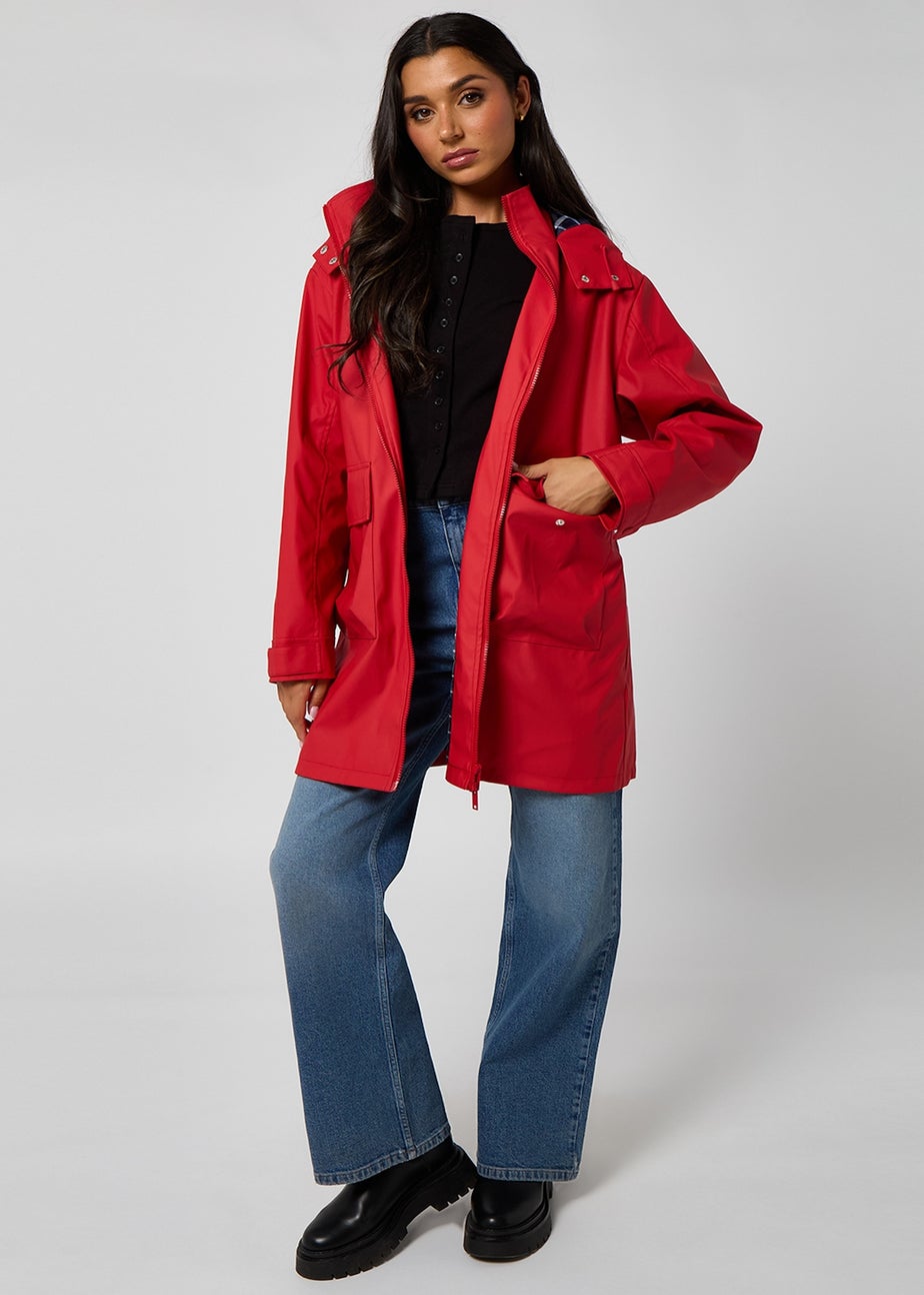 Urban Bliss Red Rubberised Raincoat