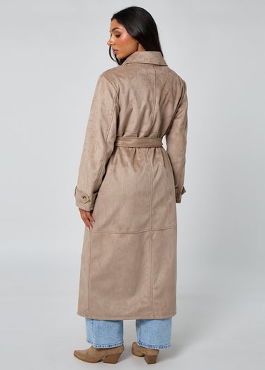 Urban Bliss Stone Suede Trench Coat