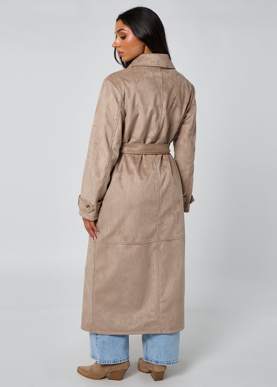 Urban Bliss Stone Suede Trench Coat