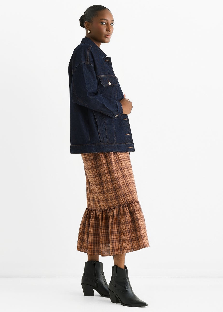 Gini London Dark Indigo Denim Trucker Jacket