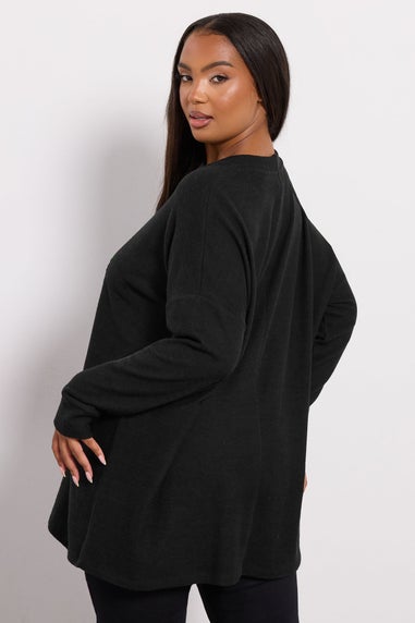 Yours Black Cherry Sequin Embellished Jumper