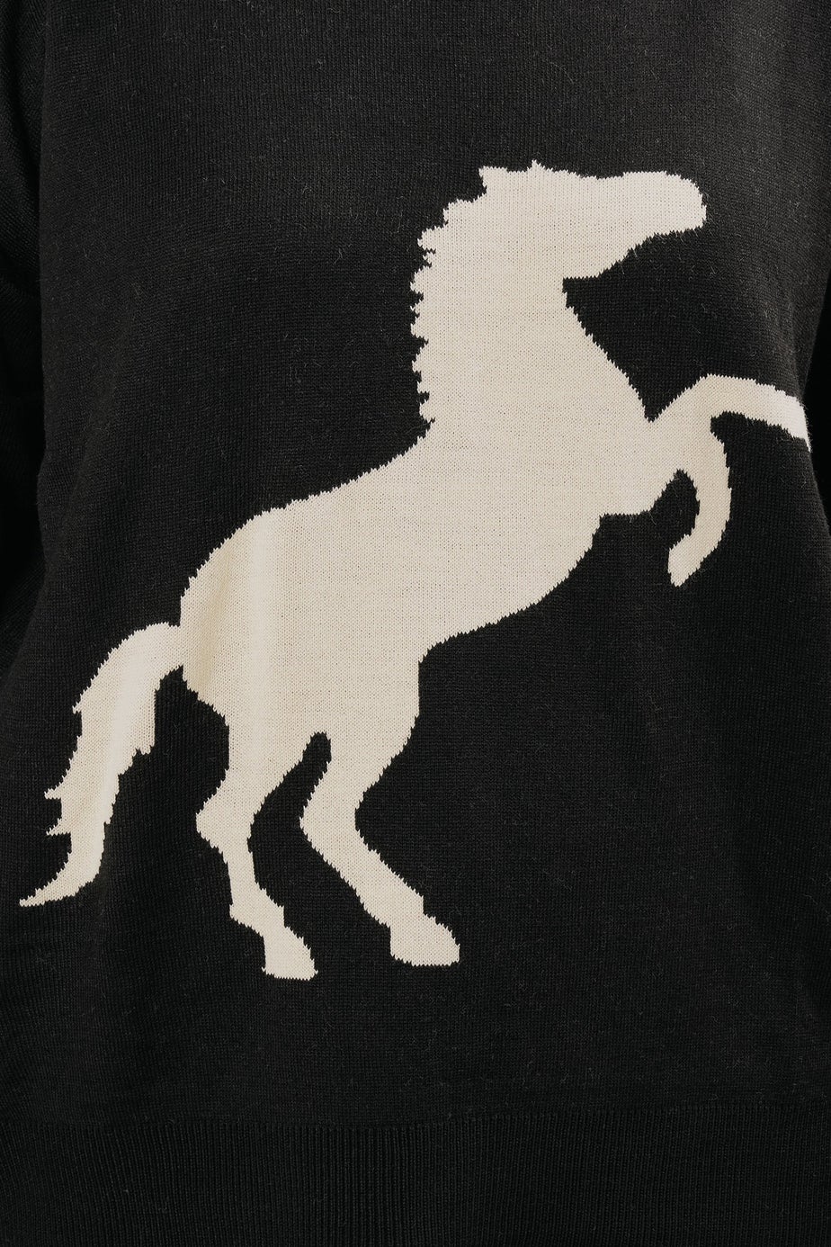 Yours Curve Black Western Horse Jumper