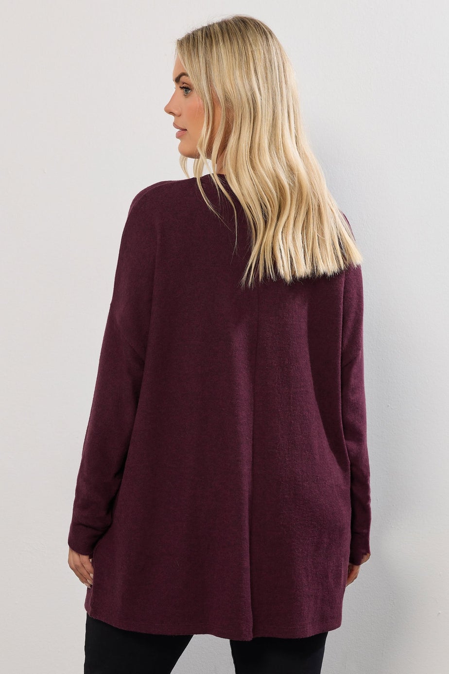 Yours Purple Embellishment Heart Jumper