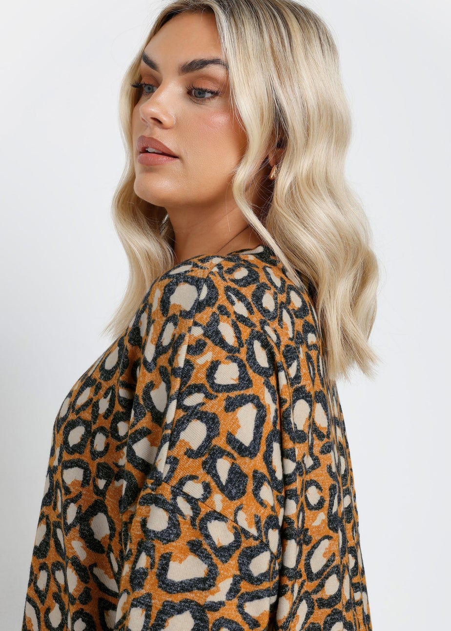 Yours Orange Leopard Print Jumper
