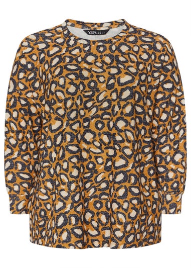 Yours Orange Leopard Print Jumper