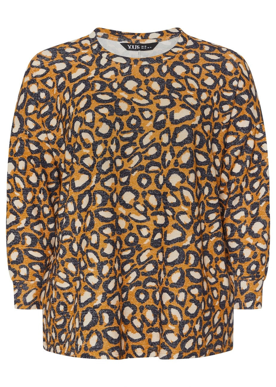 Yours Orange Leopard Print Jumper