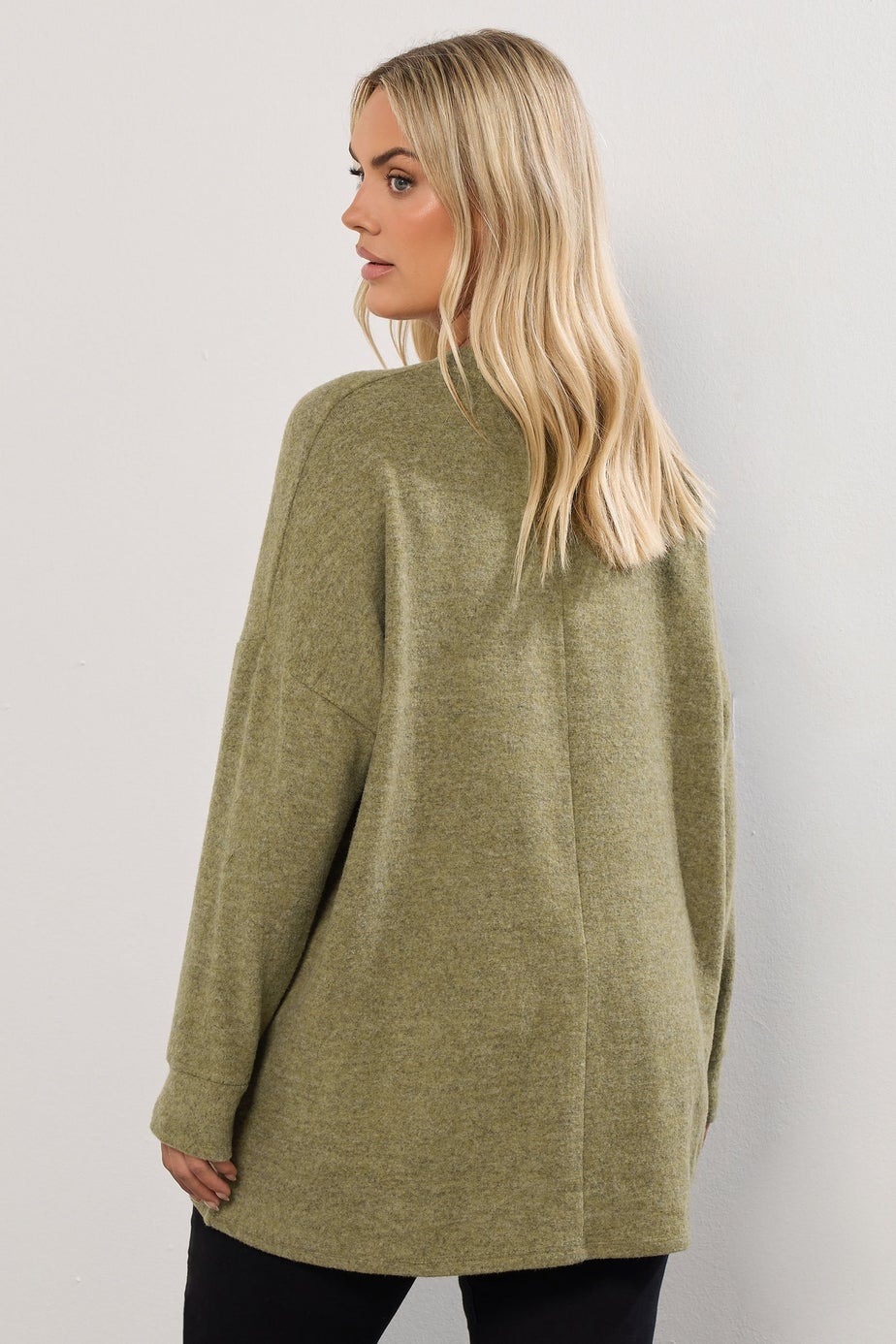 Yours Khaki Green Soft Touch Jumper