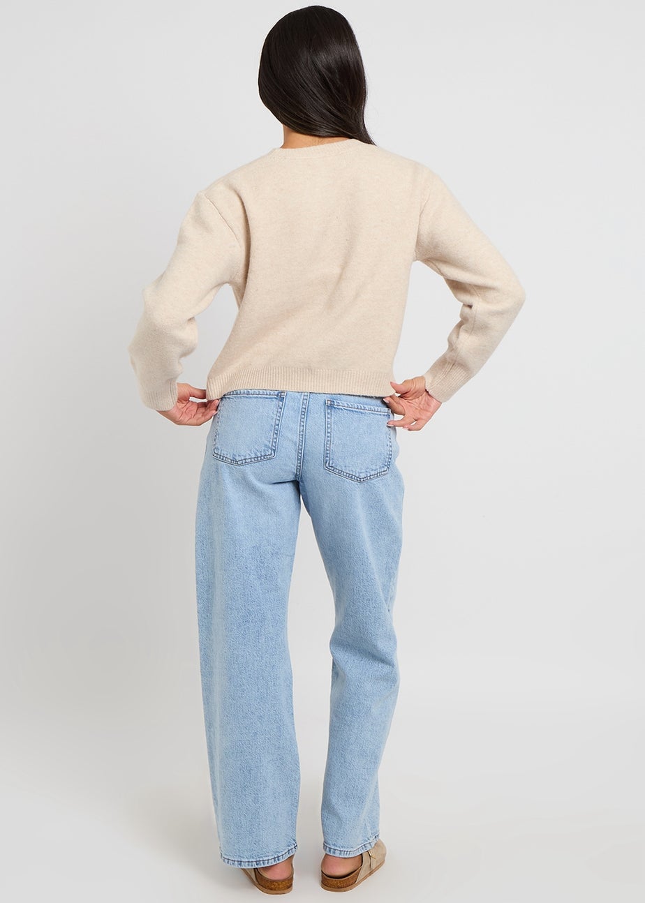 Urban Bliss Cream Floral Sequin Placement Jumper