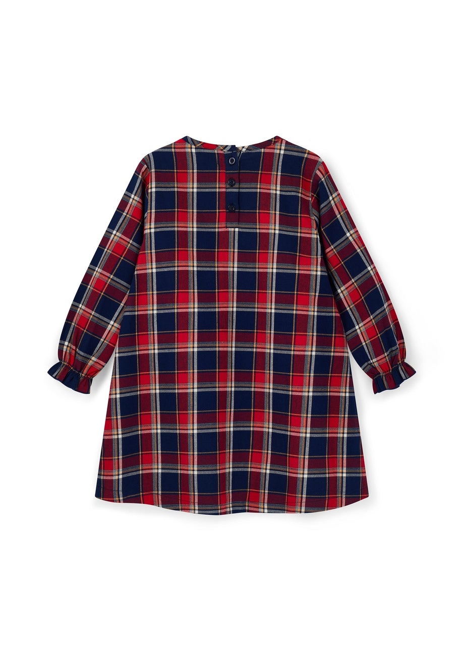 Lilly & Sid Organic Cotton Multi Tree Pets Check Dress (0-5 Years)