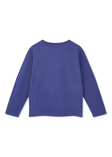 Lilly & Sid Organic Cotton Navy Applique Ski Top (0-5 Years)