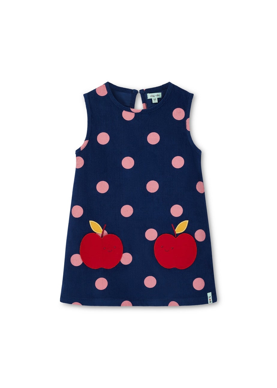 Lilly & Sid Organic Cotton Multi Apple Pocket Pini Dress (0-5 Years)