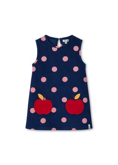 Lilly & Sid Organic Cotton Multi Apple Pocket Pini Dress (0-5 Years)