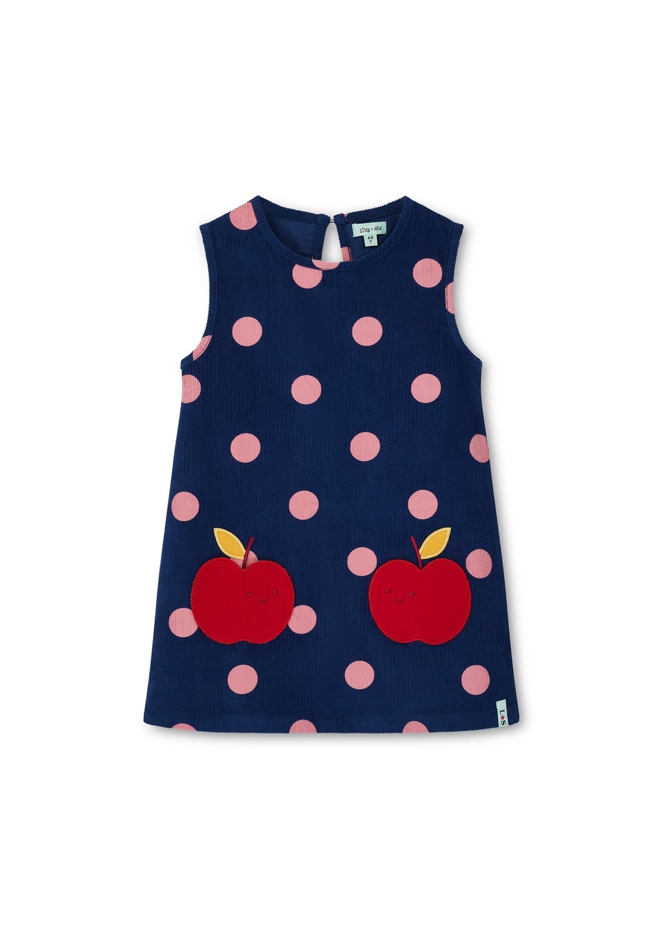 Lilly & Sid Organic Cotton Multi Apple Pocket Pini Dress (0-5 Years)