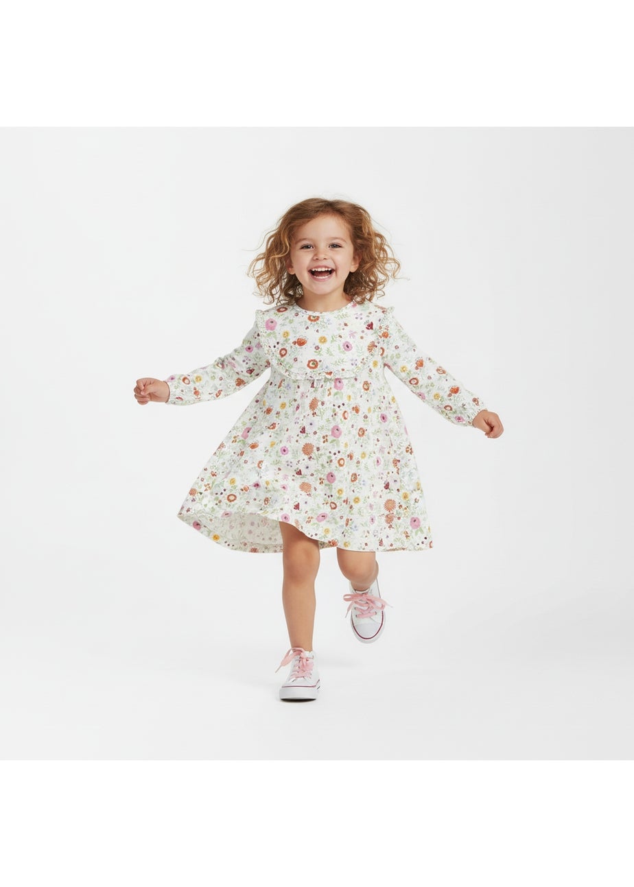 Lilly & Sid Multi Pressed Flowers Print Dress (0-5 Years)