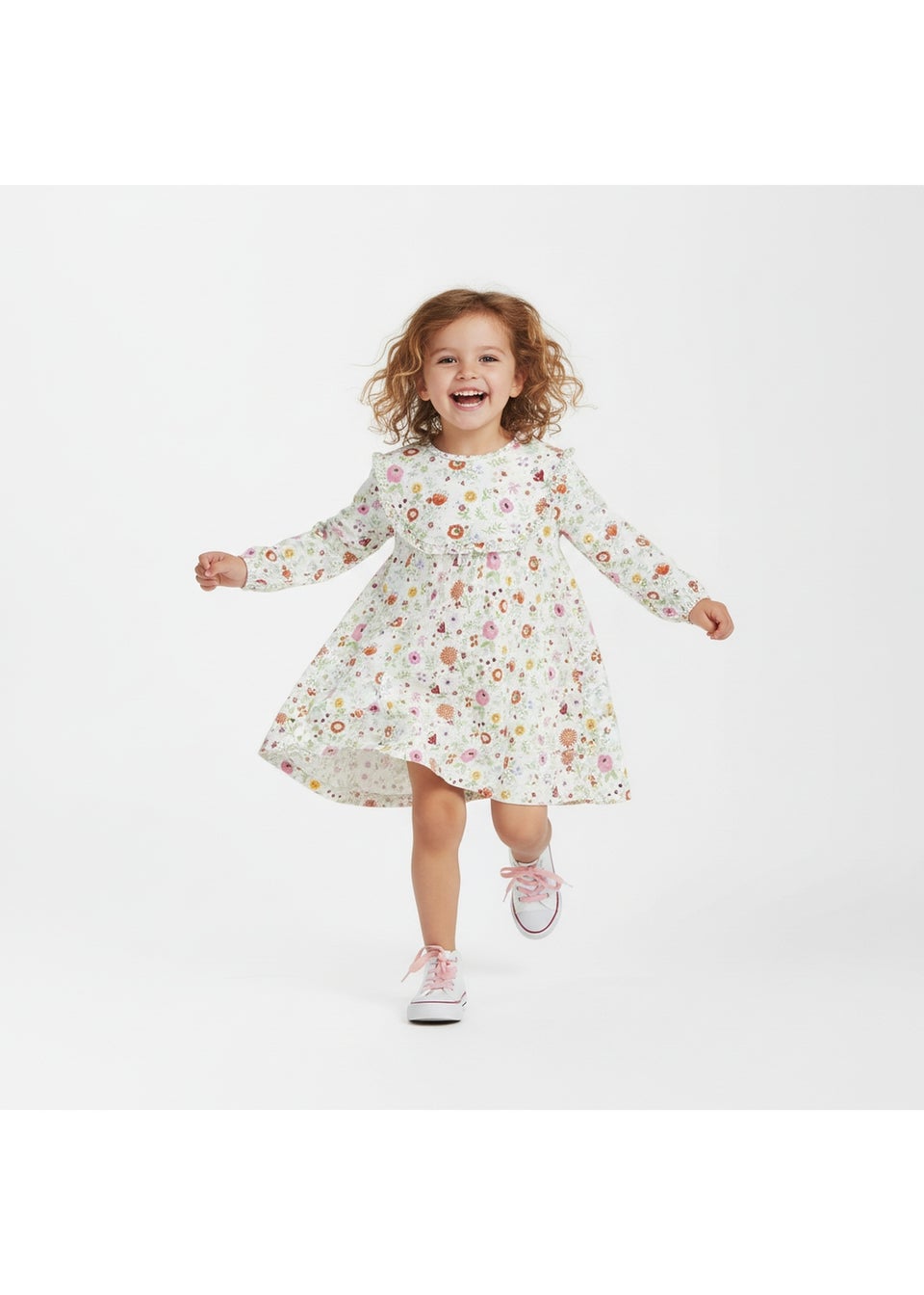 Lilly & Sid Multi Pressed Flowers Print Dress (0-5 Years)