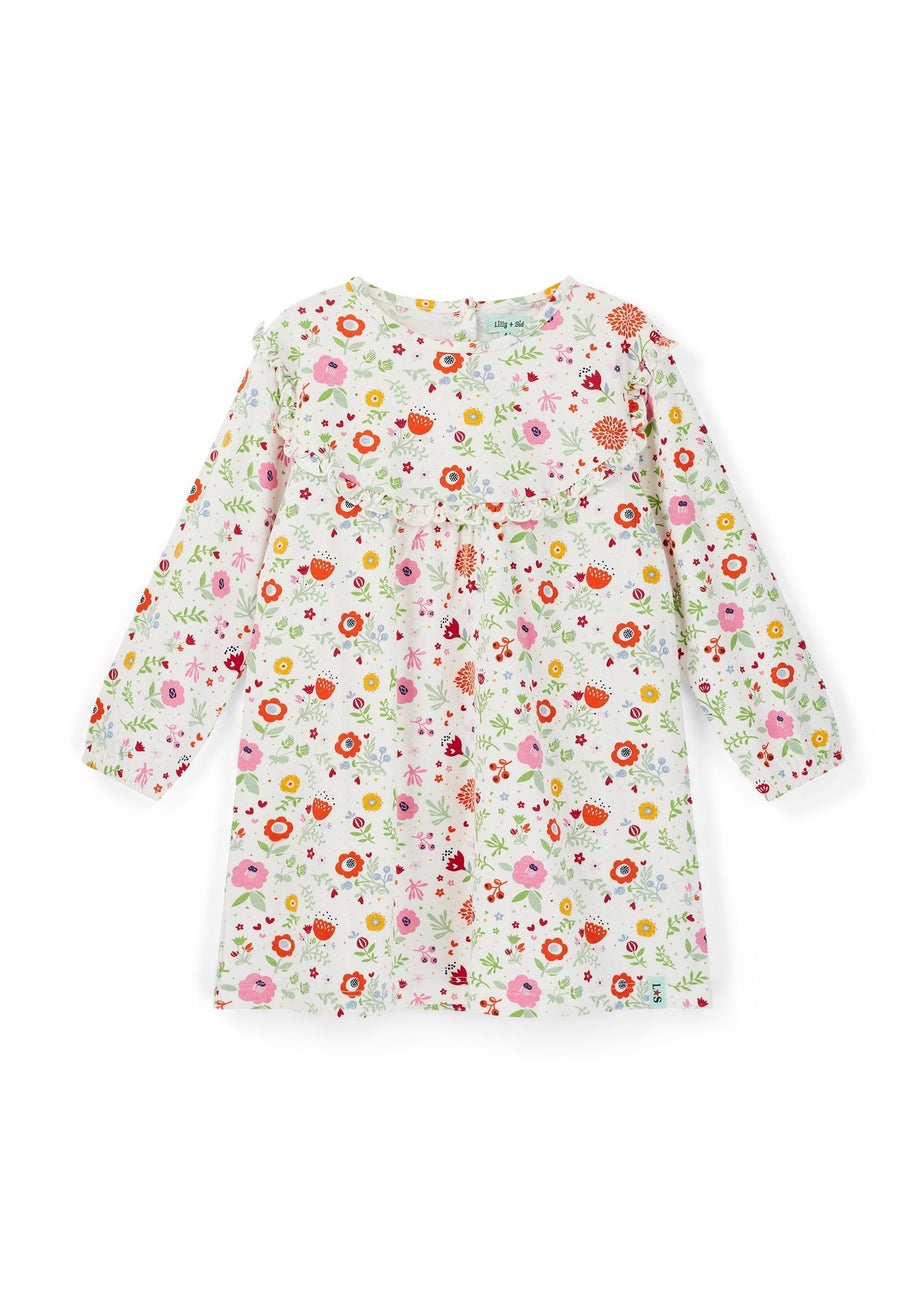 Lilly & Sid Multi Pressed Flowers Print Dress (0-5 Years)