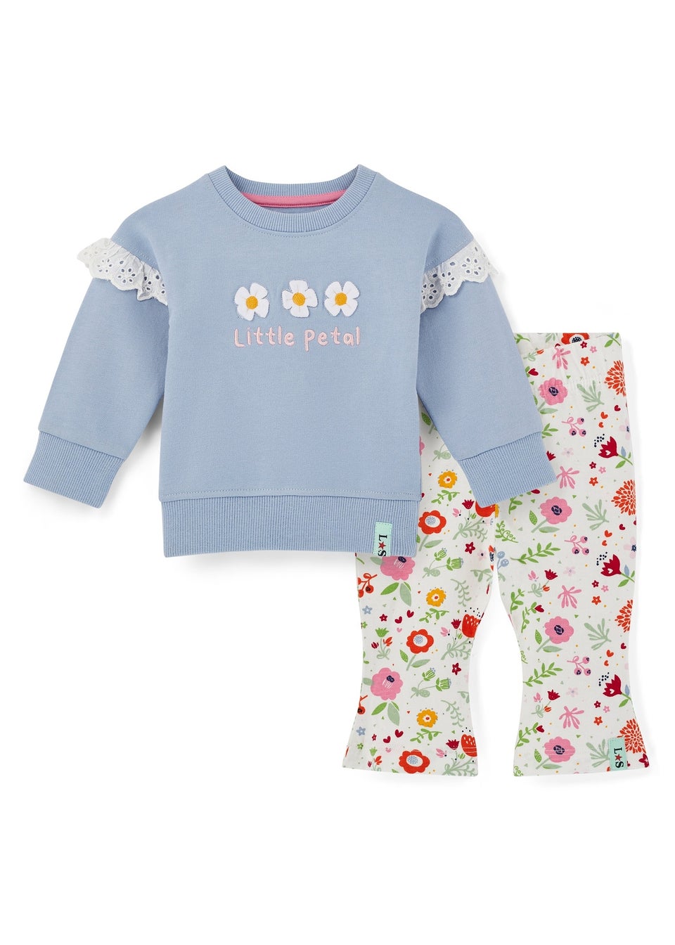 Lilly & Sid Multi Little Petal Sweat & Legging Set (0-24 Months)