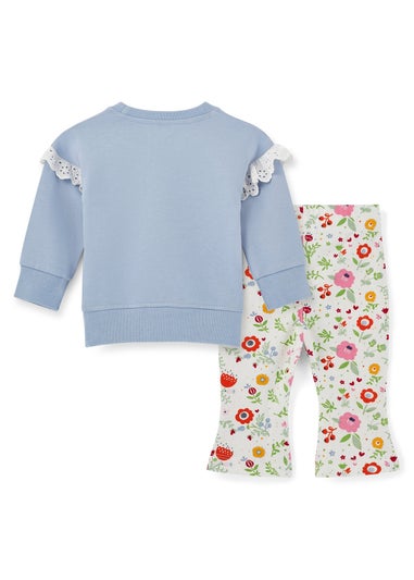 Lilly & Sid Multi Little Petal Sweat & Legging Set (0-24 Months)