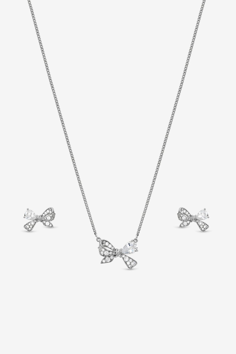 Jon Richard Rhodium Plated Bow Box Set Gift Box