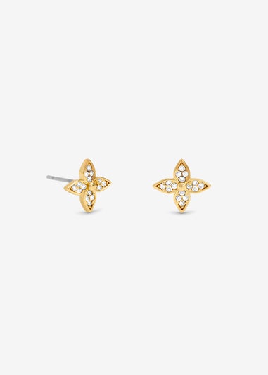 Jon Richard 18K Gold Plated Clover Earrings Gift Cracker