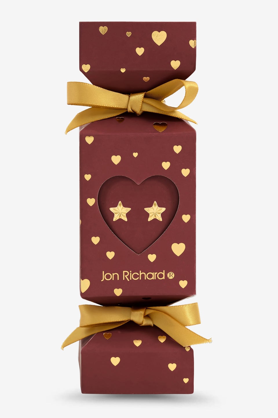 Jon Richard 18K Gold Plated Star Earrings Gift Cracker